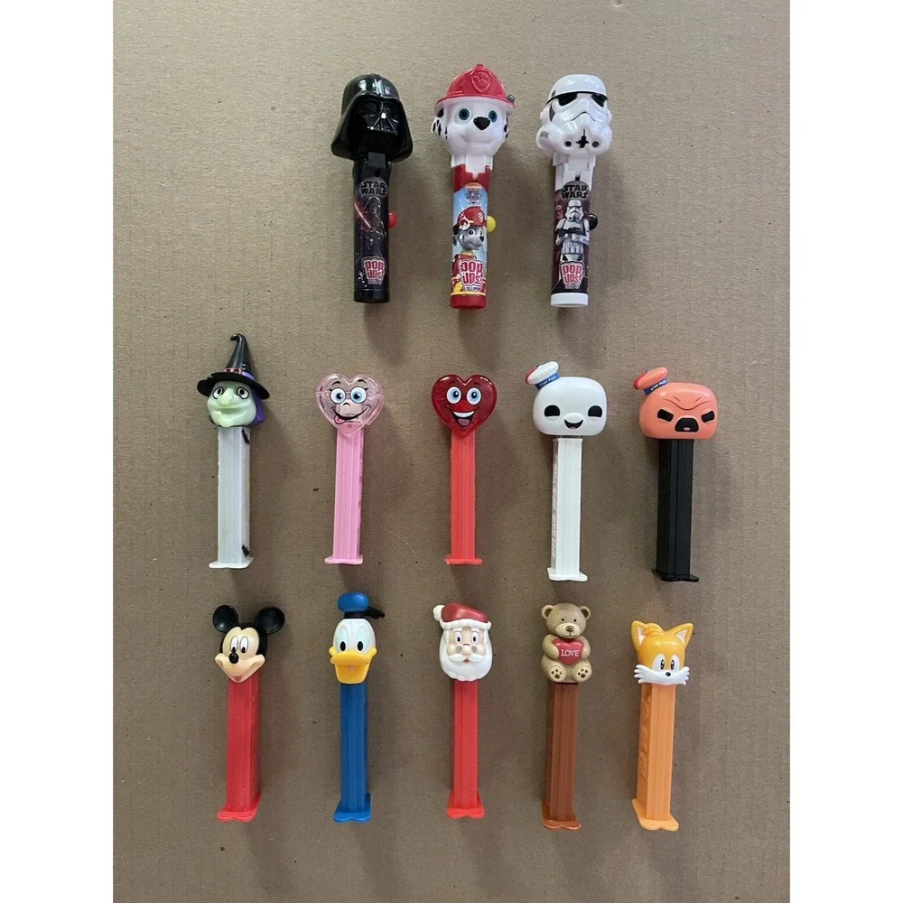 Lot of 13 PEZ Dispensers & Pop Ups-Disney, Star Wars, Holiday,‎ Ghostbusters